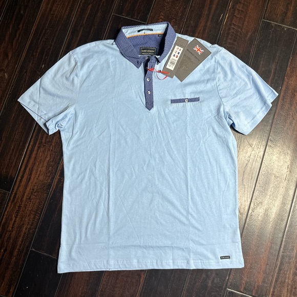 Short sleeve T-shirt with pocket and collar Guide London casual, golf preppy - Picture 1 of 6
